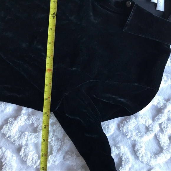 J. Jill Black Velvet Button Blouse size S - Picture 6 of 10